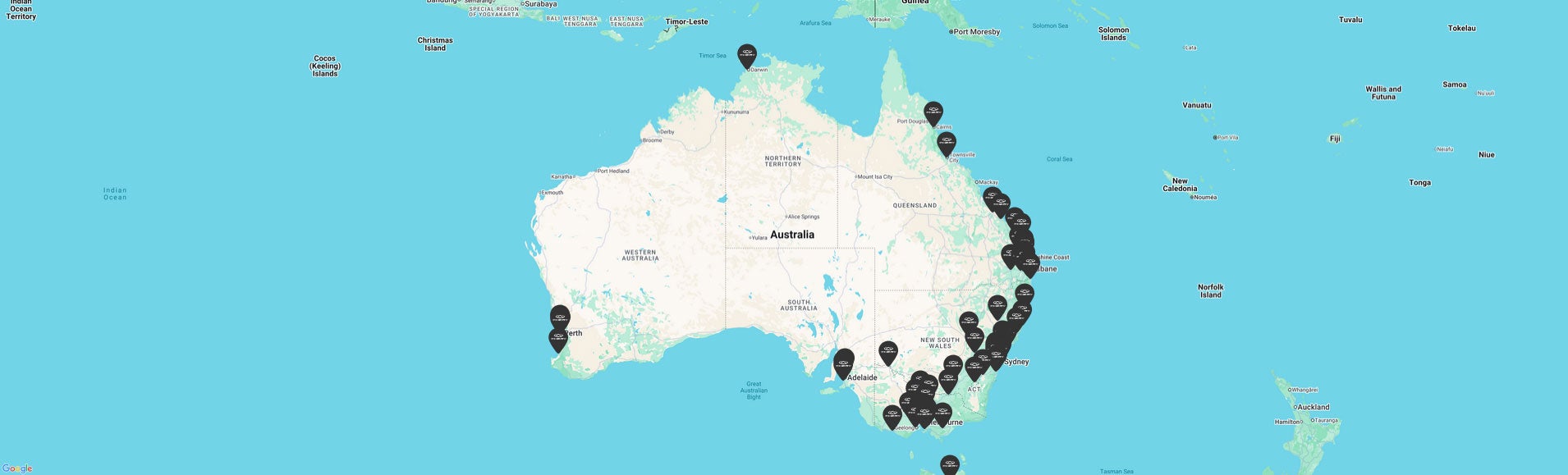 Australia dealer map preview